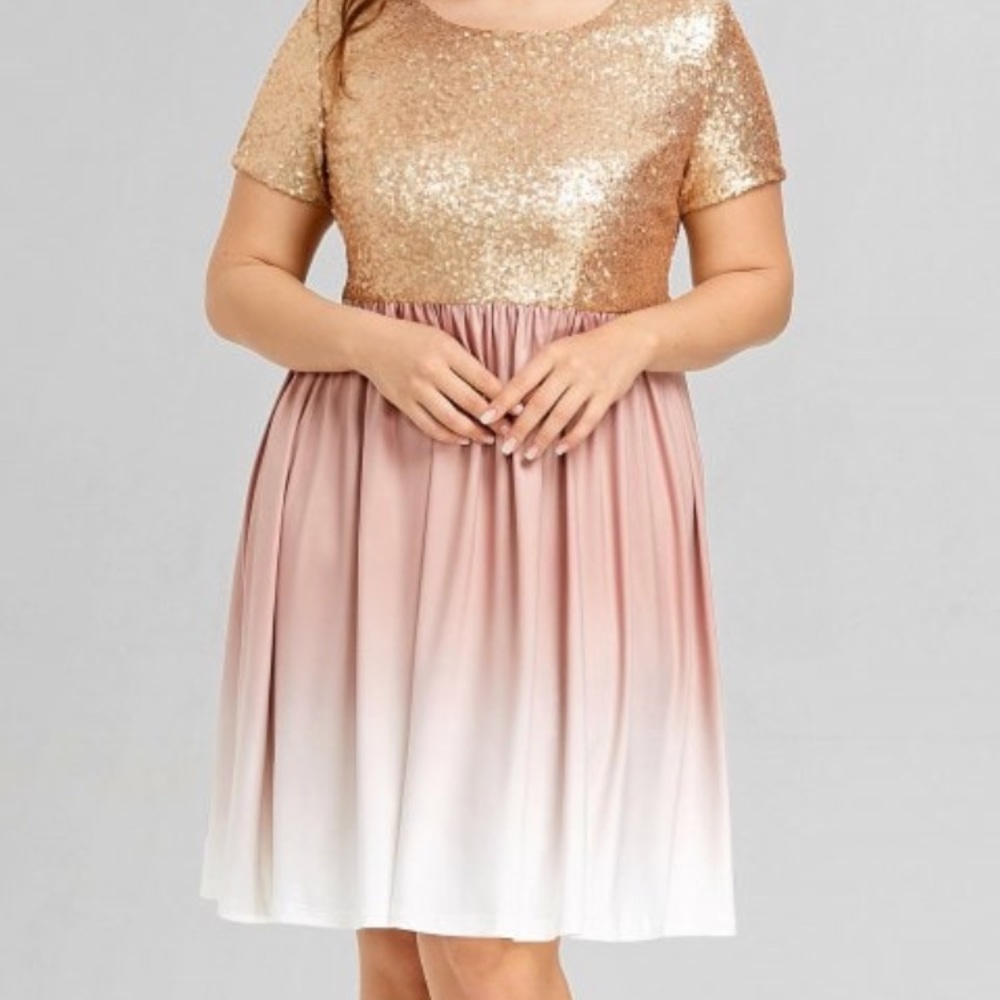 New with tag sequined gradient color dress